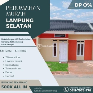 Dijual Rumah Tipe 36/72 Property Perumahan Bersubsidi - Lampung Selatan