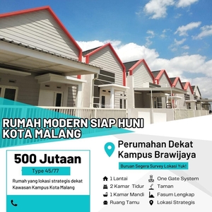 Jual Rumah Modern Baru Tipe 45/77 Lokasi Strategis Dekat Kampus UNISMA - Malang Kota