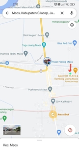 Jual Tanah 421m2 Klapagada Maos Lokasi Ramai Depan Jalan Utama - Cilacap