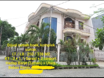 Di jual Rumah Hoek Komplek sunter