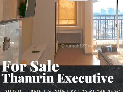 Dijual Apartemen Thamrin Executive Studio Low Floor Furnished