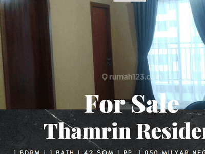 Dijual Apartement Thamrin Residence 1 Bedroom Full Furnished Bagus