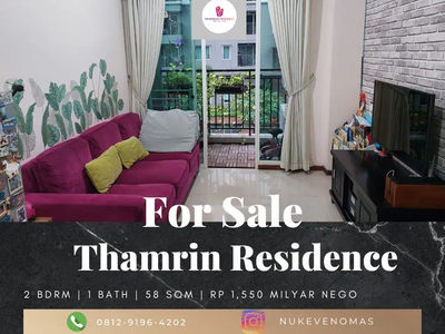 Dijual Apartement Thamrin Residence 2 BR Furnished Bagus Low Floor
