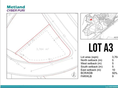 DIJUAL KAVLING KOMERSIAL LT. 1300m, DI METLAND PURI, LOKASI STRATEGIS