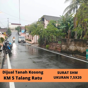 dijual tanah palembang pinggir jl.anggrek km 5