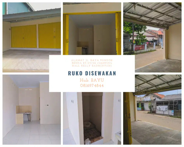 Disewakan Ruko Pondok benda Jatiasih