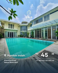 Premium Area Dijual Rumah Ada Pool di Pondok Indah Jakarta Selatan