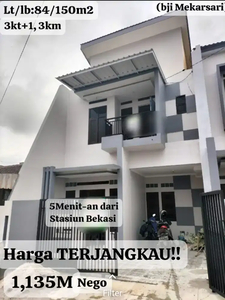 Rumah baru dua lantai perum bji Mekarsari bekasi ( BW)