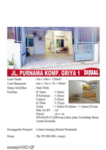 Rumah Komp Purnama Griya 1