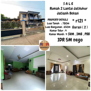 Sale Rumah 2 Lantai Jatiluhur Jatiasih Bekasi