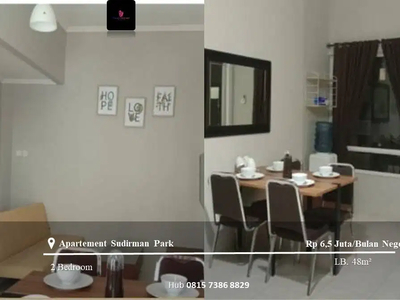 Sewa Apartement Sudirman Park Low Floor 2BR Furnished View Shangri-La