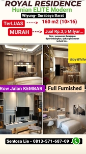 Rumah Royal Residence Wiyung Surabaya - RAYA Jalan KEMBAR Full FURNISHED Modern - TerMURAH Best Price