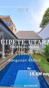 Dijual Rumah 1 Lantai Strategis Cipete Kebayoran Baru Jakarta Sel