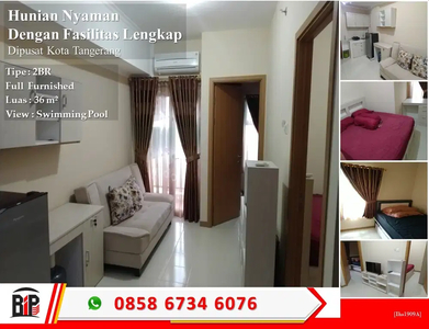 Apartemen 2kamar tidur di karawaci kota Fully furnish pusat bisnis