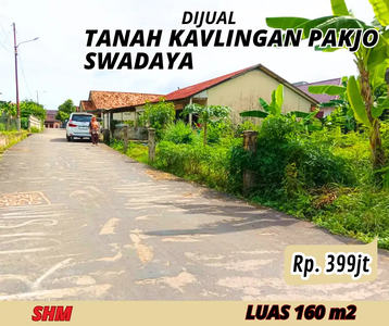 Di jual tanah siap bangun lokasi Pakjo swadaya