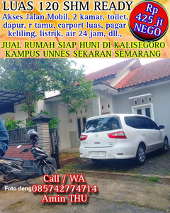Di Kalisegoro dekat kampus UNNES Sekaran Semarang Dijual rumah READY
