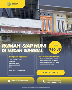 DI MEDAN SUNGGAL RUMAH SIAP HUNI MURAH MERIAH