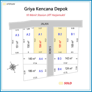 Dijual Kavling 3 Jutaan/Meter di Cimanggis Depok Free SHM