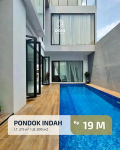 Dijual Rumah Cantik Ada Private Pool di Pondok Indah Jakarta Selatan