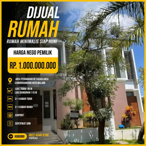 Dijual rumah cemorokandang dekat exit tol malamh