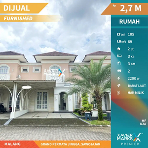 Dijual Rumah Furnish Bagus di Grand Permata Jingga Sawojajar Malang