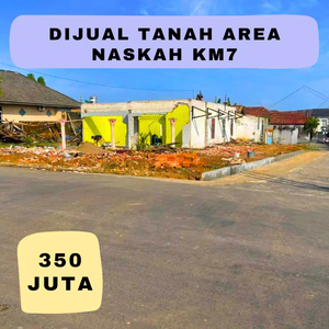 Dijual Tanah Area Naskah Km7, Lahan datar siap bangun