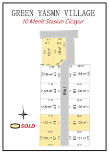 Dijual Tanah Kavling 1Jutaan/Meter dekat Stasiun Cicayur