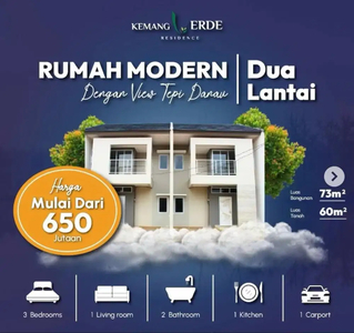 DP 3jt Saja Rumah Mewah 2Lt Berkualitas di Kemang Verde