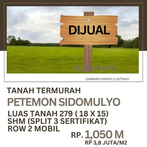 Jual tanah termurah Pusat kota sby jalan petemon