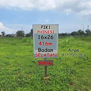 Kavling Dijual Phinisi 416m 16x26 . Badan, Selatan Pantai Indah Kapuk