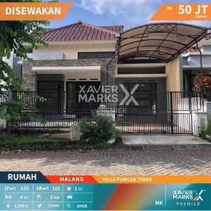 O039 Disewakan Rumah Murah dan terawat di Villa Puncak Tidar Malang