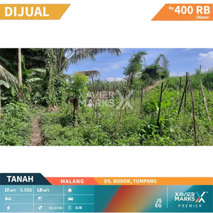 O070 Tanah Dijual dan Siap Bangun di Ds. Bokor - Tumpang, Malang