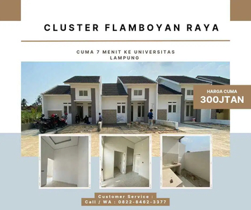 Perumahan Cluster Flamboyan Raya Bandar Lampung 5Jut All In