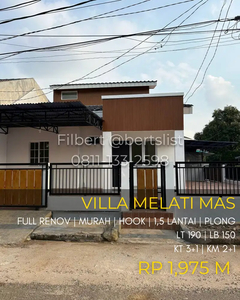 Rumah full renov 190m2 hook MURAH plong di Villa Melati Mas Serpong