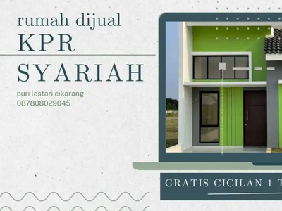 rumah kpr syariah dijual puri lestari cikarang