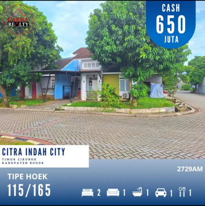 Rumah murah Tanah luas hook di citra indah city