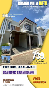 RUMAH VILLA DEKAT ALUN ALUN KOTA BATU