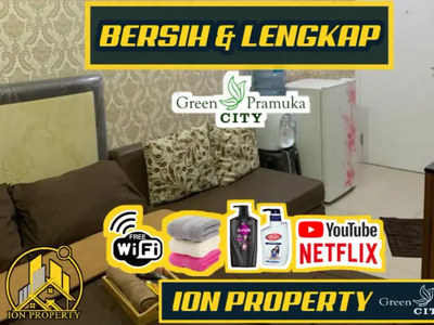 STUDIO APARTMENT GREEN PRAMUKA CITY FREE NETFLIX JAKPUS