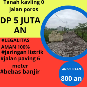 Tanah kavling strategis 0 jalan poros desa