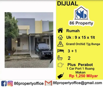 DIJUAL Rp 1,250M Rumah Grand Orchid Tanjung Bunga Makassar