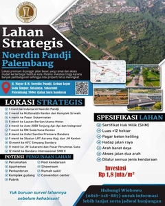 Dijual Tanah 120000 M2 Di Soak Simpur Palembang Dekat Bandara Smb Ii