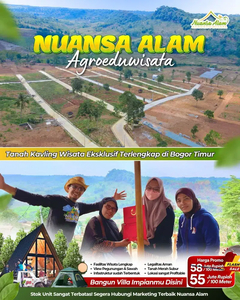 Dijual tanah murah di Nuansa alam Agroeduwisata hanya 39 juta