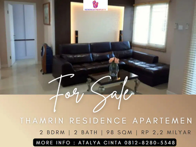 Jual Apartement Thamrin Residence Low Floor 2BR Full Furnished View GI