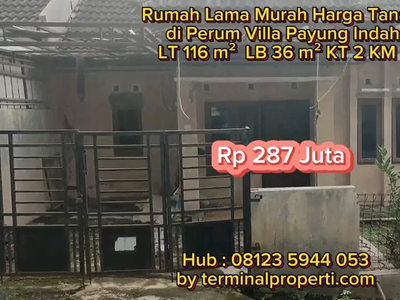 Jual Murah, Tanah Bonus Rumah Lama Di Villa Payung Indah