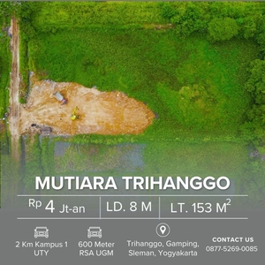 Jual Tanah Trihanggo, 4 Jutaan Bisa Diangsur 12x