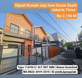 Rumah Siap Huni Full Furnished Duren Sawit Jakarta Timur