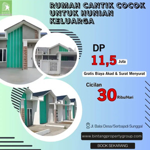 Rumah subsidi desain mewah dan harga terjangkau dekat DP ringan