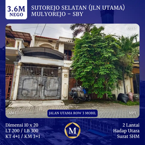 Rumah Sutorejo Selatan Mulyosari Jalan Utama dkt Galaxy Mall UNAIR C