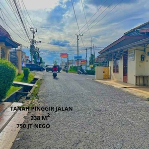 Tanah Pinggir Jalan Lokasi Sukatani Area Mangkunegara Lahan Luas 238m