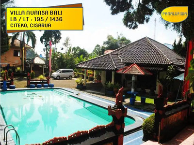 villa puncak nuansa bali plus kolam renang dekat taman safari cisarua